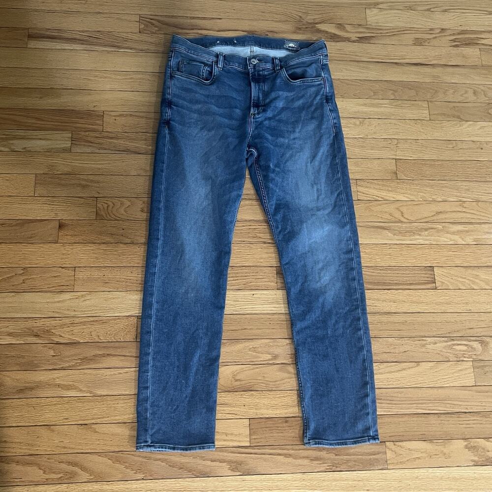 Faherty Mens 32x29 Blue Indigo Dyed Terry 5 Pocket Stretch Denim Outdoor Casual